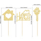 Gyufise 24Pcs Sweet Home Cupcake Toppers Gold Glitter Key Housewarming Cupcake Picks New Home Theme Party Cake Decorations Suppl