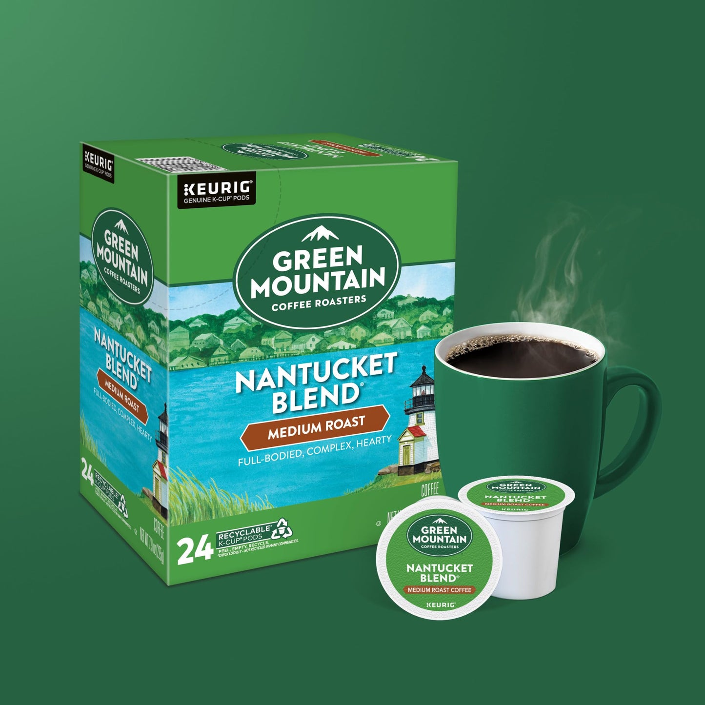 Green Mountain Coffee Roasters Nantucket Blend Keurig Single-Serve K-Cup Pods  Medium Roast Coffee  96 Count