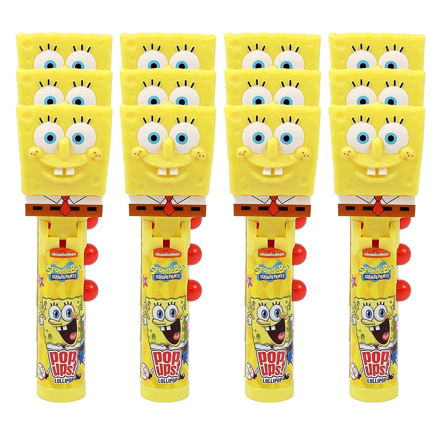 Pop Ups! Spongebob Squarepants Lollipop Holder | Collectable Spongebob Toy Lollipop Case | Party Favors For Halloween, Goodie Ba