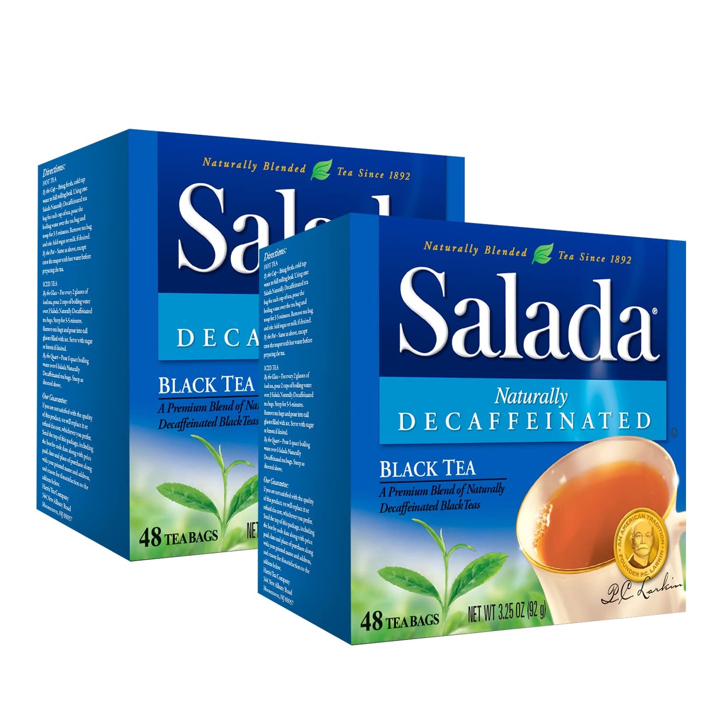 Salada Decaffeinated Black Tea, Strong Black Tea, 48 Count (Pack of 2), Rich in Antioxidants, Brew Hot