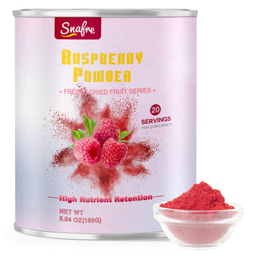 Raspberry Powder, Freeze Dried Raspberry Powder, Natural, No Sugar & Additives, 160G/5.64OZ, Freeze Dried Fruit Powder for Bakin
