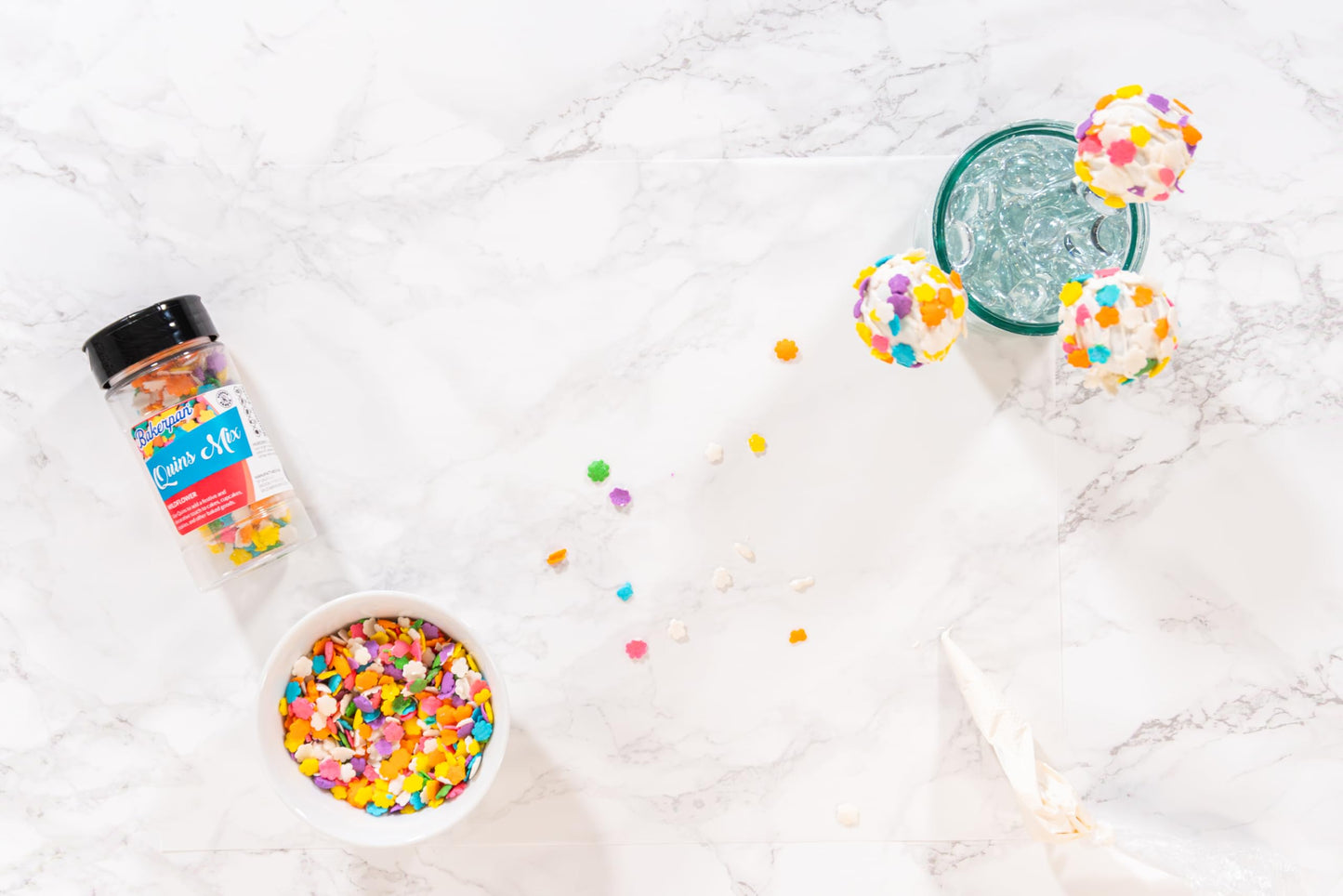 Bakerpan Spring Sprinkles For Cake Decorating - Flower Sprinkles Edible 4 Ounces - Edible Confetti Sprinkles For Cupcakes, Ice Cream, Cookies, Cakes (Made In Usa)