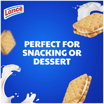 Lance Sandwich Cookies, Nekot Vanilla Creme, 10 Individually Wrapped Packs, 6 Sandwiches Each