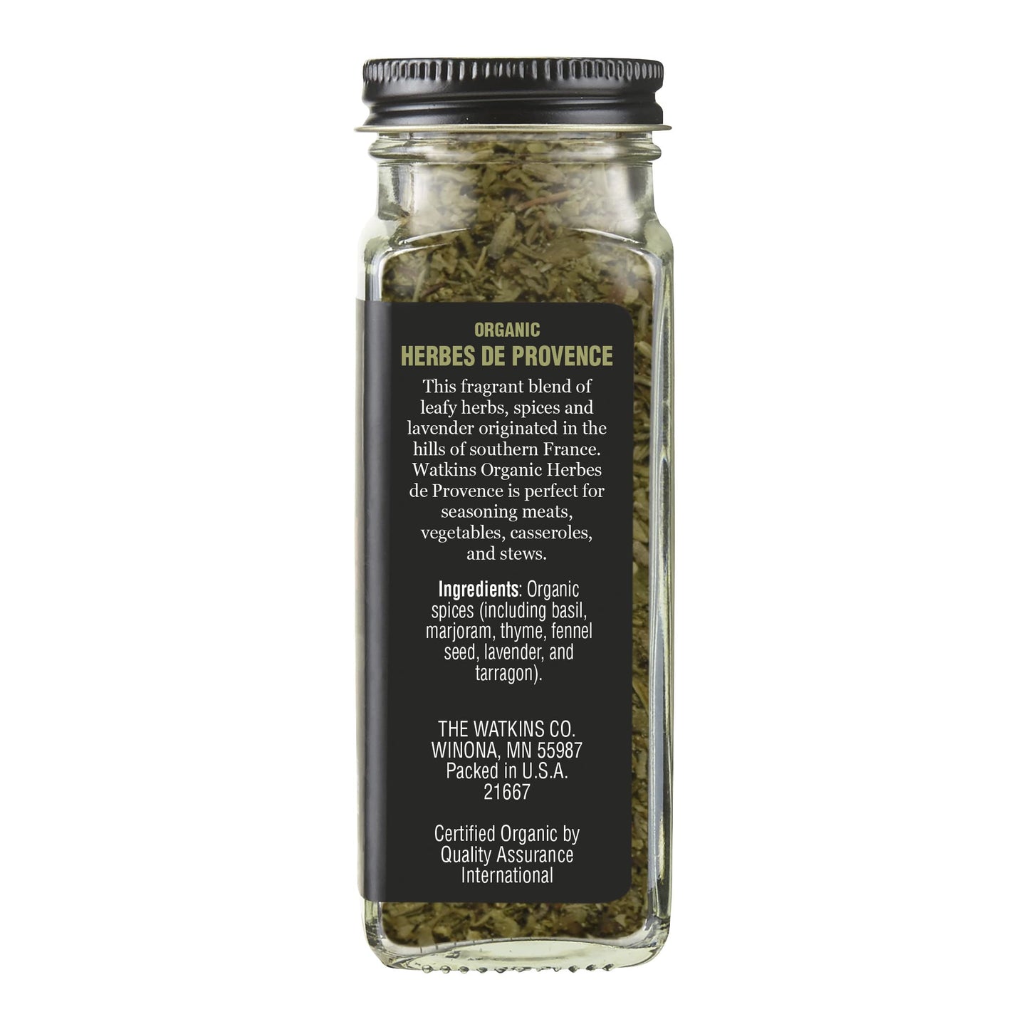 Watkins Organic Herbs De Provence, 0.74 oz, 1 Count, As Shown