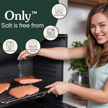 Only Fine Grain Himalayan Pink Salt - 7 oz Bag of Kosher Salt, Organic, Unrefined & Unprocessed Pink Himalayan Salt, Naturally L