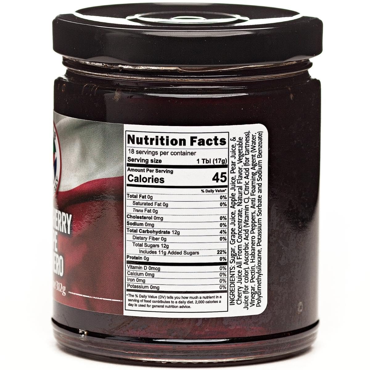 Texas Pepper Jelly Black Cherry Grape Habanero Jelly Net Wt. 11 Oz (312 G)