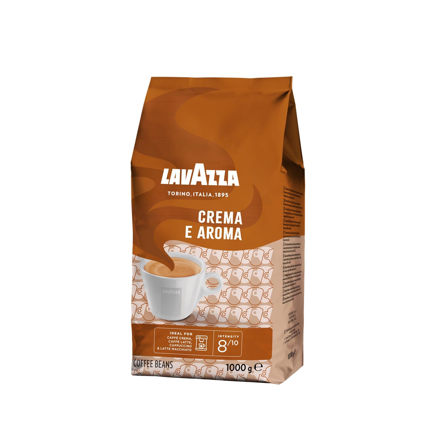 Lavazza Crema E Aroma Coffee Beans, 6 x 1000g, 2.2 lb Pack, Rich Flavor, Model 2540
