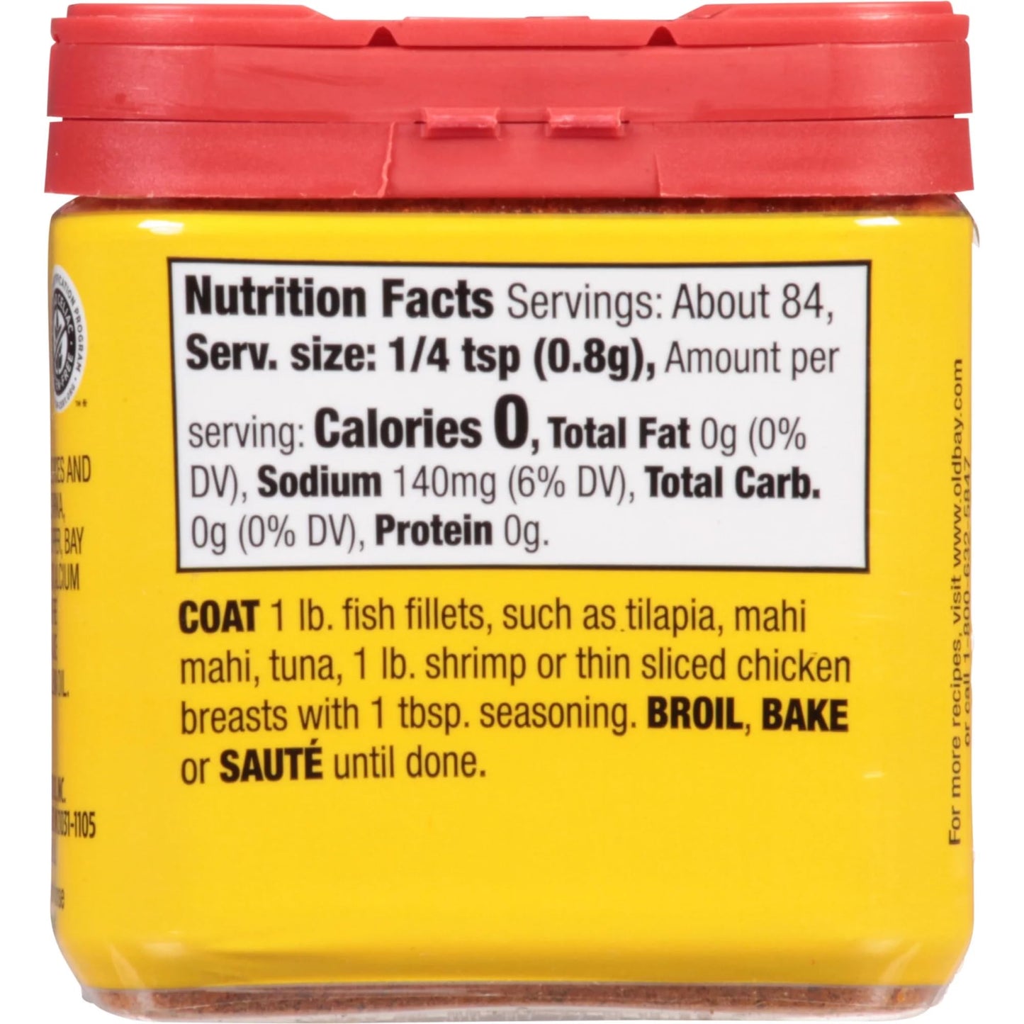 Old Bay Seasonings Lemon Herb, 2.3 Oz