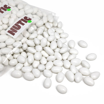 White Jordan Almonds Candy Bulk | 5Lb | Candy Covered Almond - Wedding Favors - With Sweet Hard Candy Coating - Italian Confetti