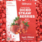 Slohava Freeze Dried Diced Strawberries Pieces, 4 Oz. 100% Natural Fruit, No Sugar Added, Kosher, Resealable Pouch.