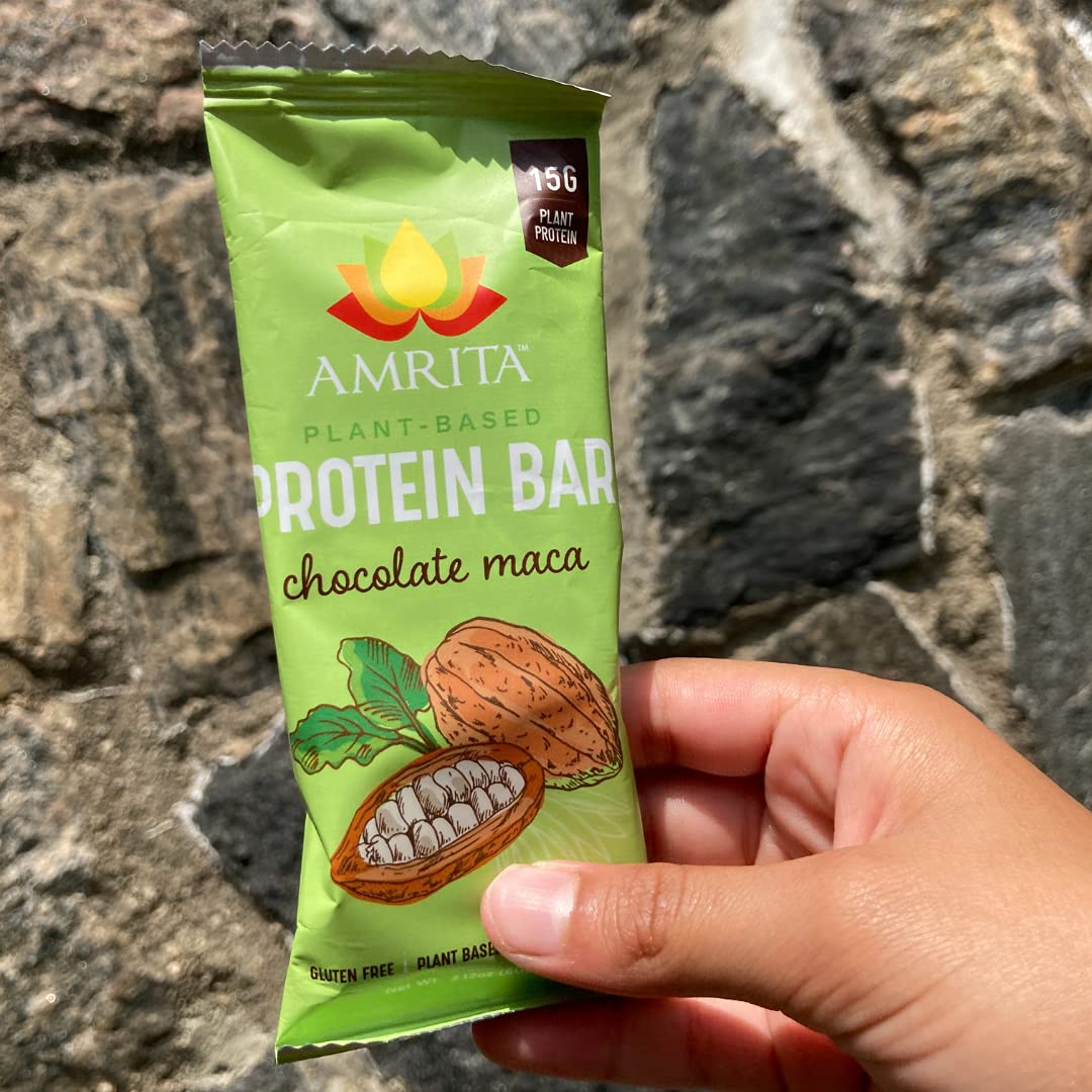 Amrita Vegan Protein Bars, High Fiber Meal Replacement, Peanut Free, Soy Free, Gluten Free, 36 Count (Pack of 3)