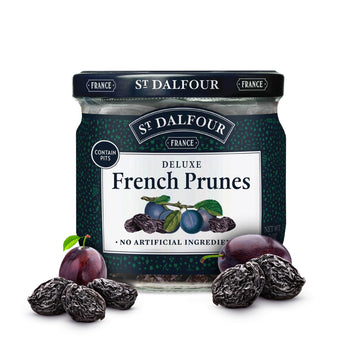 St. Dalfour Deluxe French Prunes - 7Oz - All-Natural, No Sulfites, Preservatives Or Artificial Ingredients - Made In France - 10