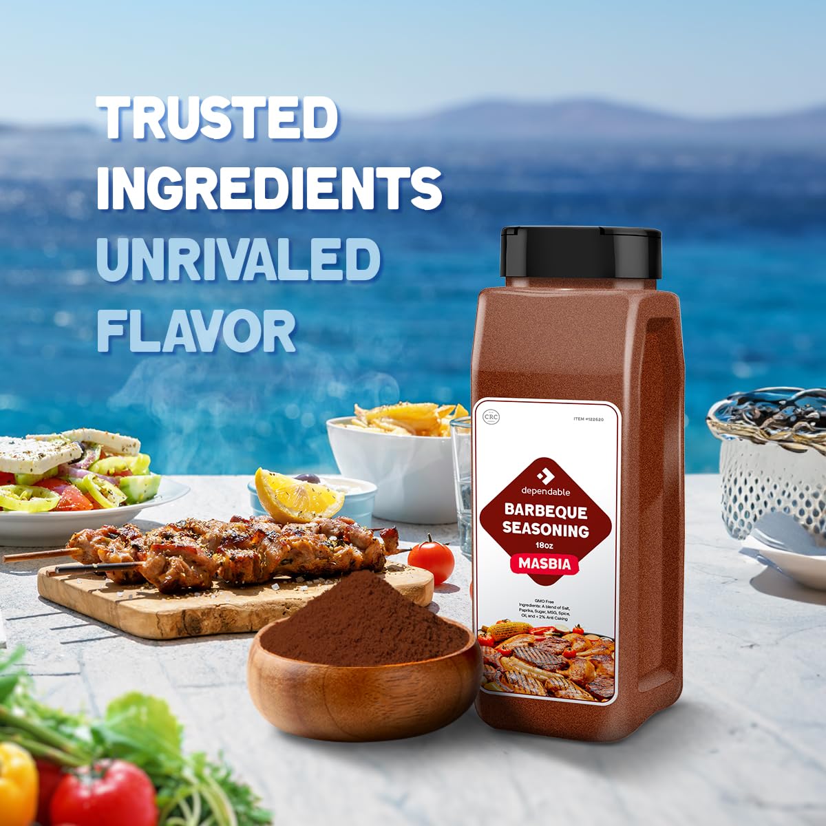 Dependable Food Bbq Spice Mix - 18 Oz. Resealable Pouch - Non-Gmo, Kosher – Perfect Blend For Grilling, Smoky Aroma, And Roasting