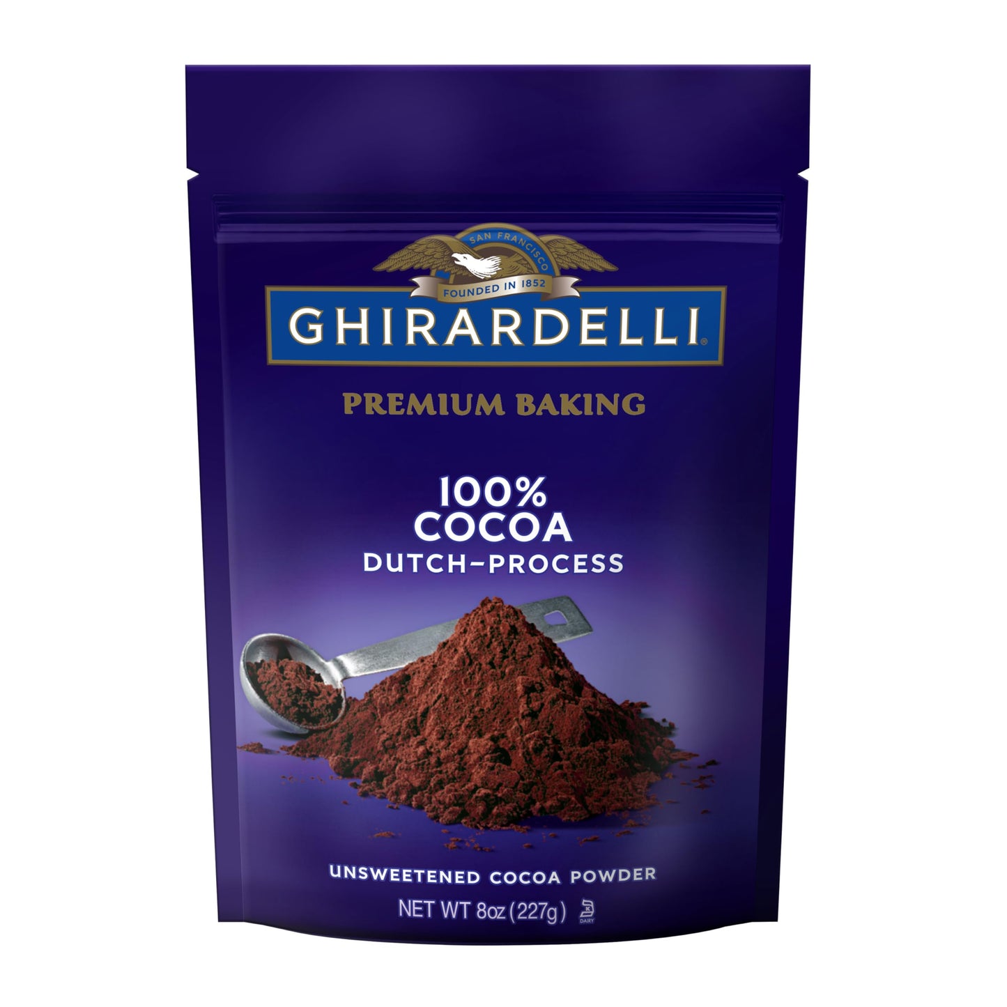Ghirardelli Premium Baking Cocoa Dutch Process Unsweetened 8 oz (Pack of 6) Brown
