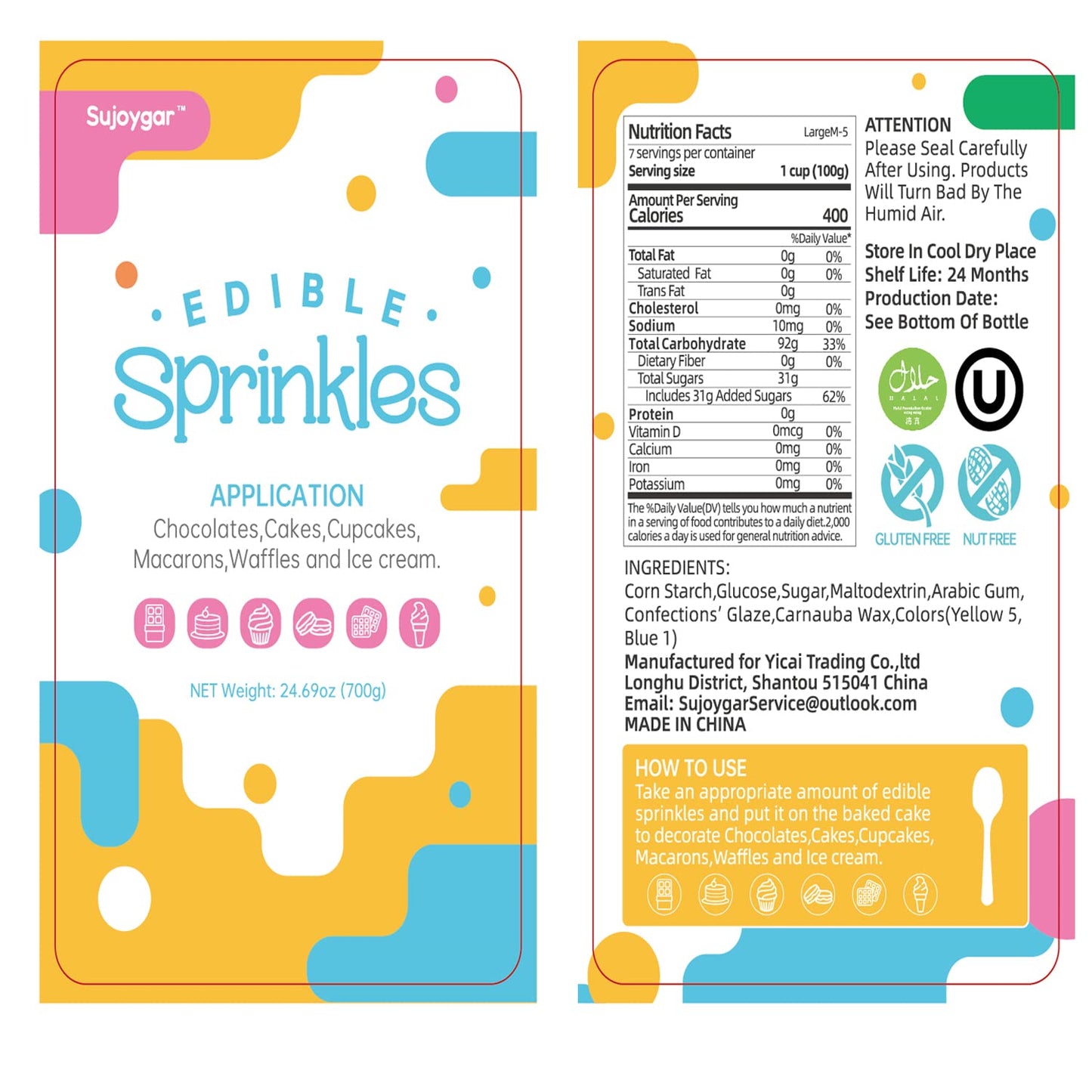 Easter Green Nonpareils Sprinkles, Sprinkles for Cake Decorating, 1.54 LB Bulk, Gluten Free, Cake Toppers Decoration, Cookie, Cu