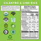 Reganic Cilantro Lime Rice - Organic, Vegan & Gluten Free - 8.8 oz (Pack of 6) - Microwavable Ready to Eat Meals