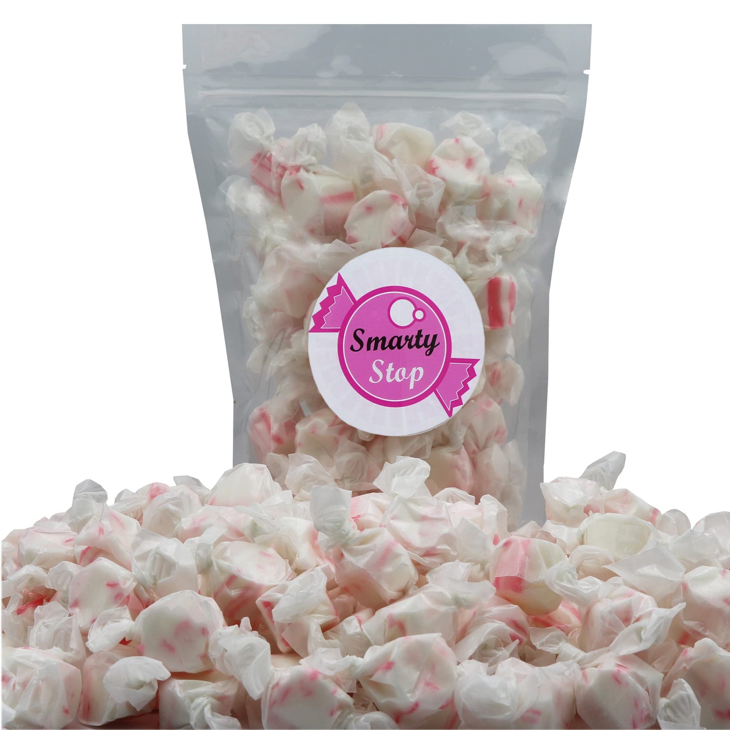 Gourmet Soft And Chewy Salt Water Taffy Candies - Individually Wrapped - Bulk Bags (Peppermint, 5 Pound (Pack Of 1))