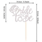 ZHUOWEISM Bride to Be Cake Topper, Glitter Ring Design, Silver, Small