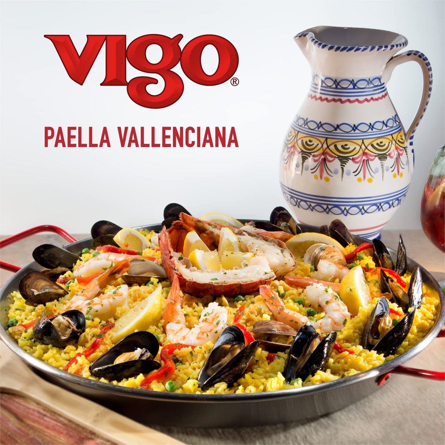 Vigo Authentic Paella Valenciana, Yellow Rice & Seafood Dinner, Spanish Recipe (Yellow Rice & Seafood Dinner, 19 Ounce (Pack of