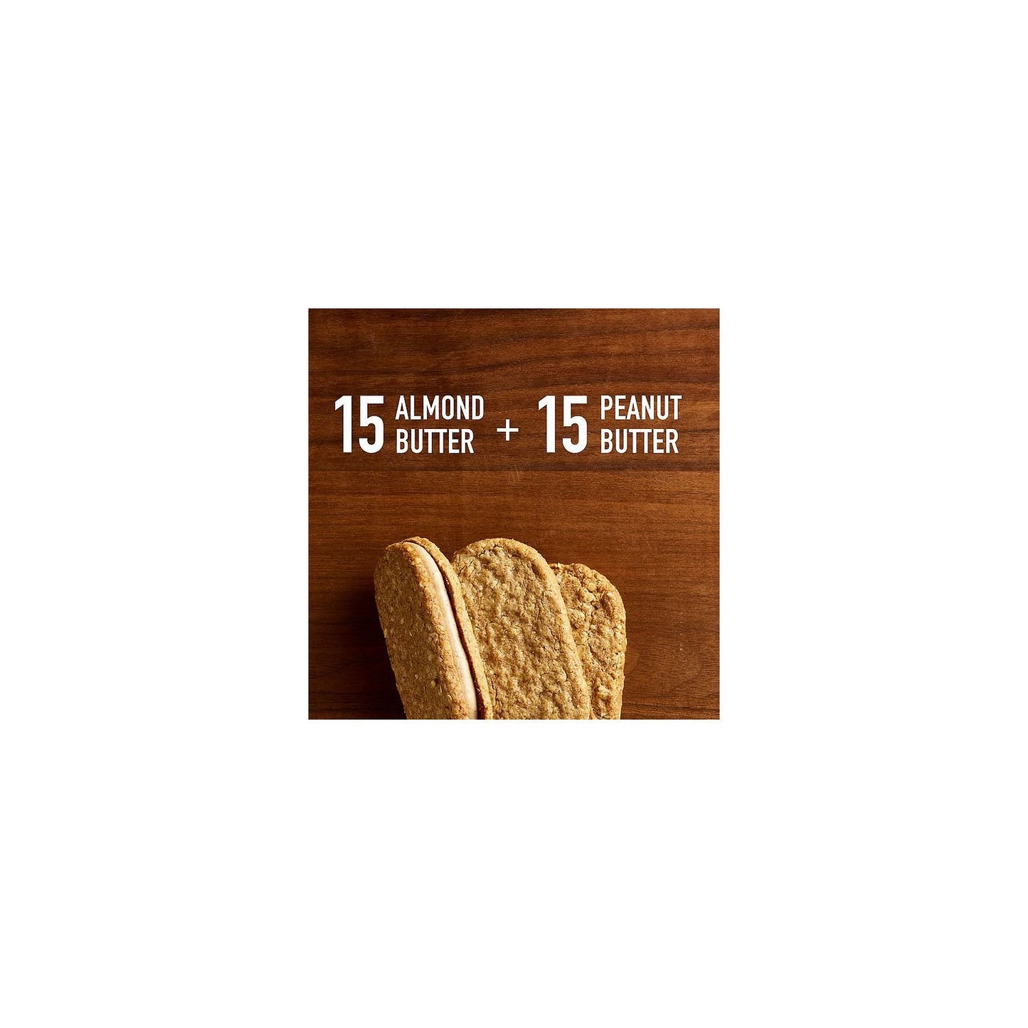 Nature Valley Biscuit Sandwich Variety, Almond Butter & Peanut Butter, 30 Count