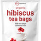 Organic Hibiscus Tea Bags, 200 Count | Enhanced Source From Hibiscus Flowers | Caffeine Free Herbal Tea | Eco-Friendly Hemp Paper Tea Bags | Non-Gmo, No Sugar
