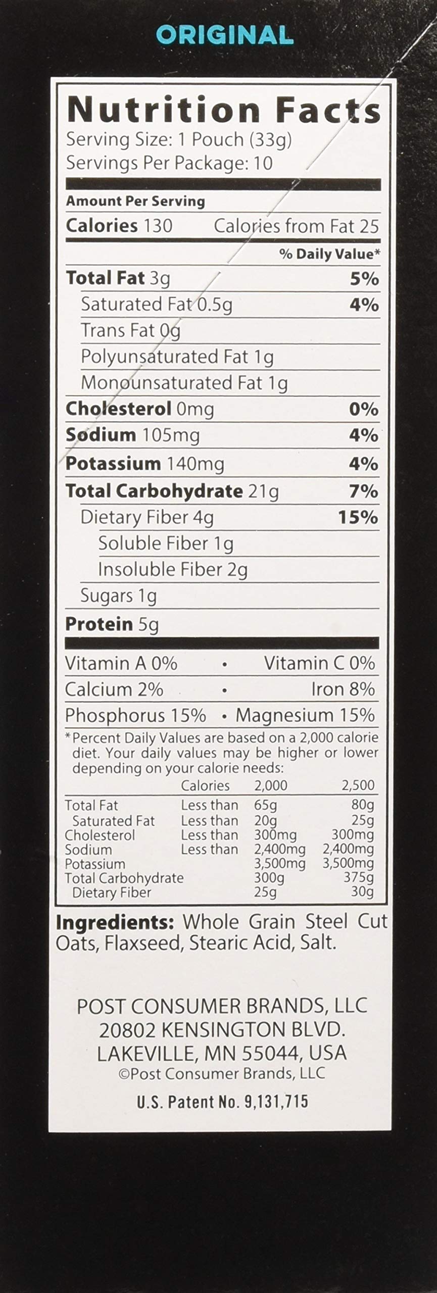 Better Oats Steel Cut Oats with Flax Classic 10 Pouches 11.6 oz (Pack of 2)