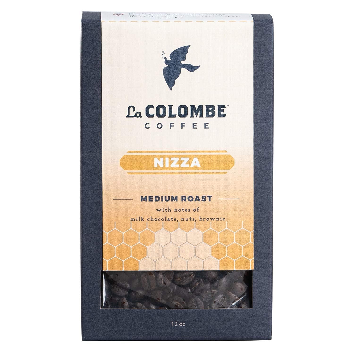 La Colombe Nizza Medium Roast Whole Bean Coffee - 12 Ounce, 4 Pack - Notes of Milk Chocolate, Nuts & Browniewith a Honey-Sweet R