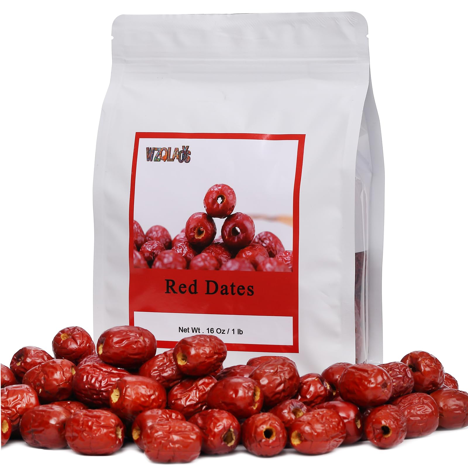 Jujube Dates, No Pit Chinese Red Jujube Dates, 1 LB,Healthy Dry Fruit,100% Natural,for Snacking, Brewing Tea, Soup,Oatmeal, Baki