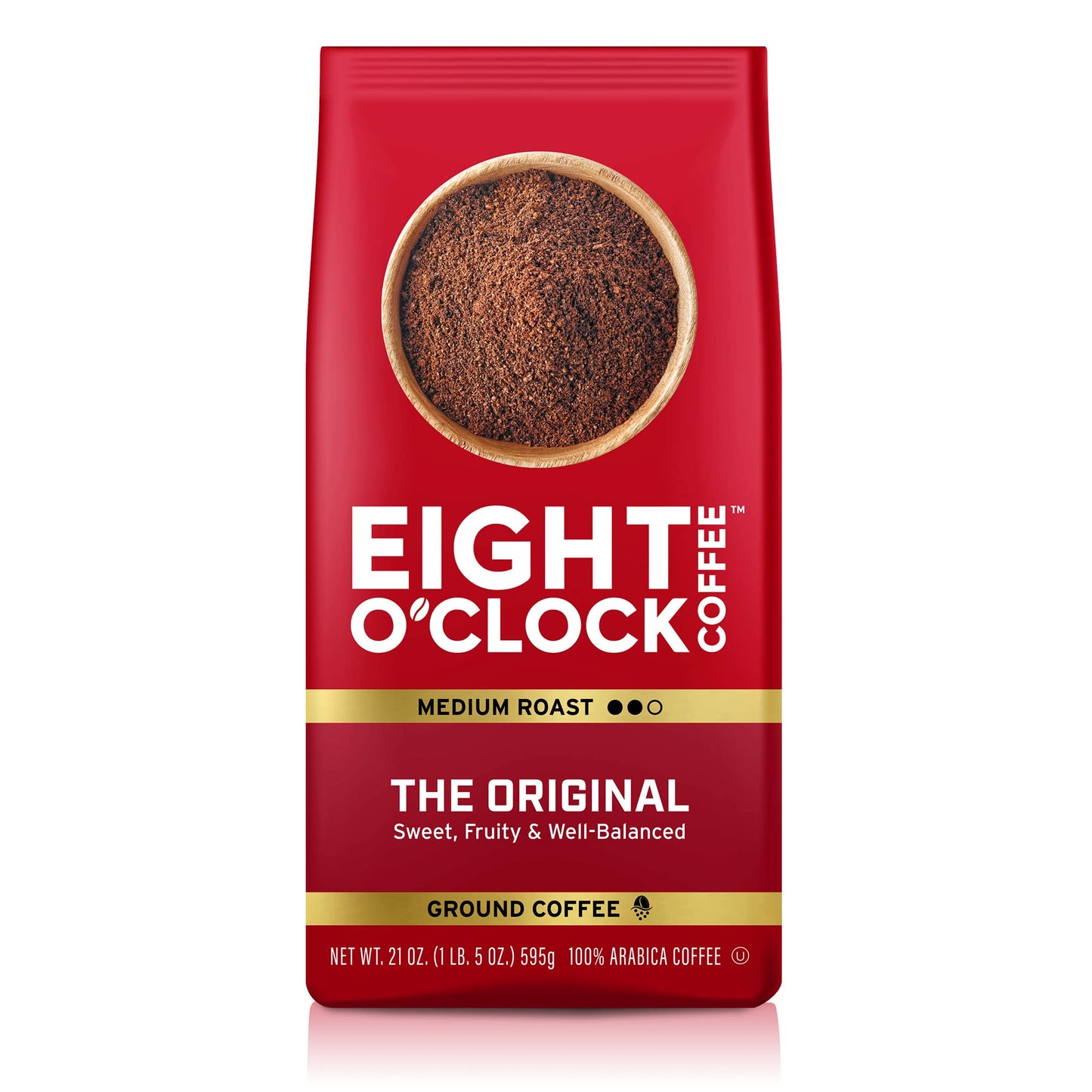 Eight O'Clock Coffee The Original, 21 Ounce, Medium Roast Ground Coffee 100% Arabica, Sweet, Fruity & Well Balanced