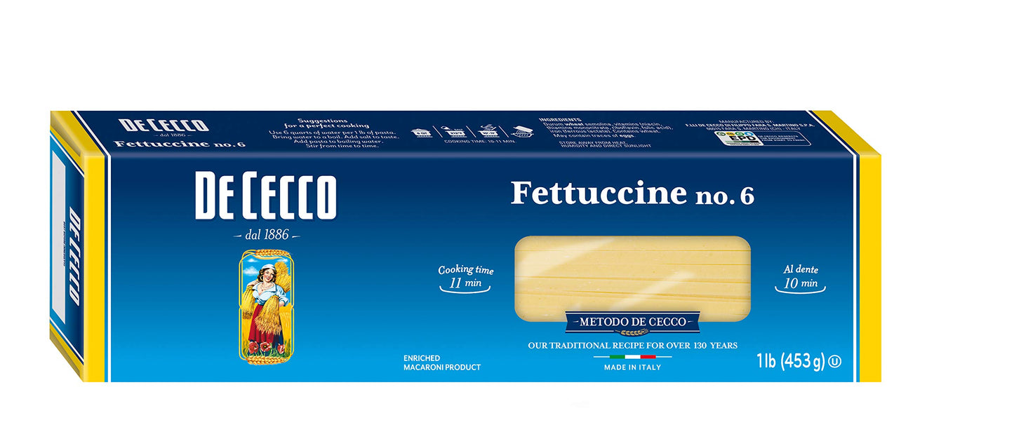 De Cecco Semolina Pasta, Variety Pack, 2 Bucatini & 3 Fettuccine, 16 Oz, Pack Of 5
