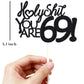 Happy 69Th Birthday Cake Topper 69 Birthday Cake Toppers-Black Glitter, Funny 69Th Cake Topper For Men For Women, 69Th Birthday