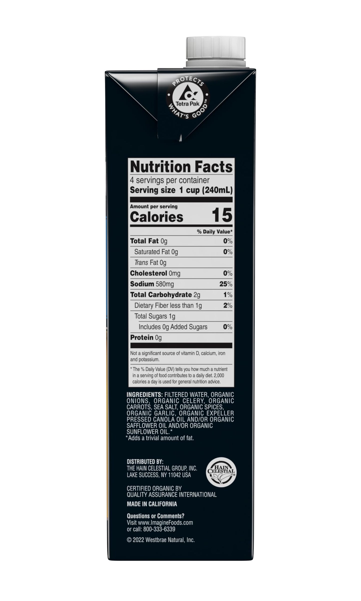 Imagine Organic Vegetarian No-Chicken Broth, 32 fl oz (Pack of 6)