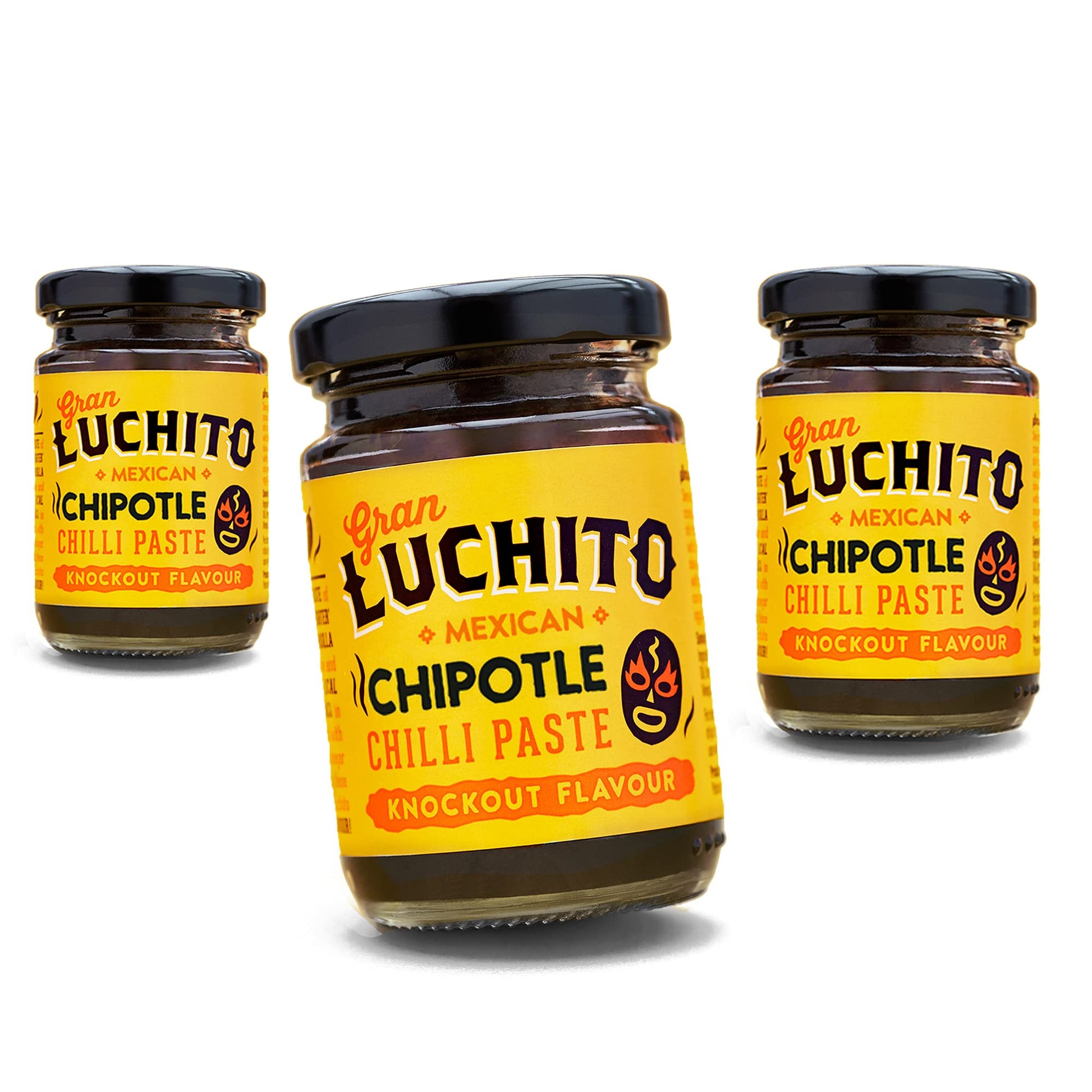 Gran Luchito Chipotle Chili Paste - All Natural, Gluten/GMO Free, Super Smoky, 3.5oz (Pack of 3)