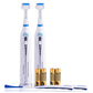 Triple Bristle Go  Portable Aa Battery Sonic Toothbrush For Travel  Three Powerful Modes  Soft Nylon Bristles-Also For Autistic 