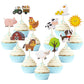 Gyufise 55Pcs Farm Animals Cupcake Toppers Chicken Sheep Pig Horse Cow Dog Cupcake Picks Barn Animals Baby Shower Kids Birthday