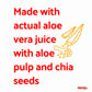 Iberia Aloe Vera Drink with Aloe Pulp and Chia Seeds 16.9 Ounce (Pack of 6) 2 X Watermelon & Acai, 2 x Mango, 2 x Pineapple