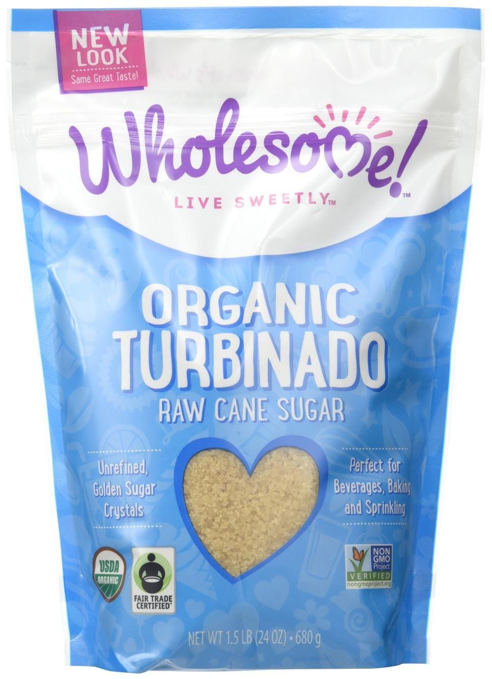 Wholesome Sweeteners Organic Turbinado Raw Cane Sugar 24 Ounce