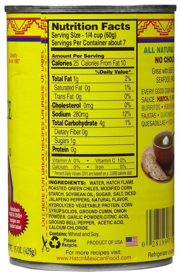 Hatch Green Chile Enchilada Sauce, Medium, 15 oz