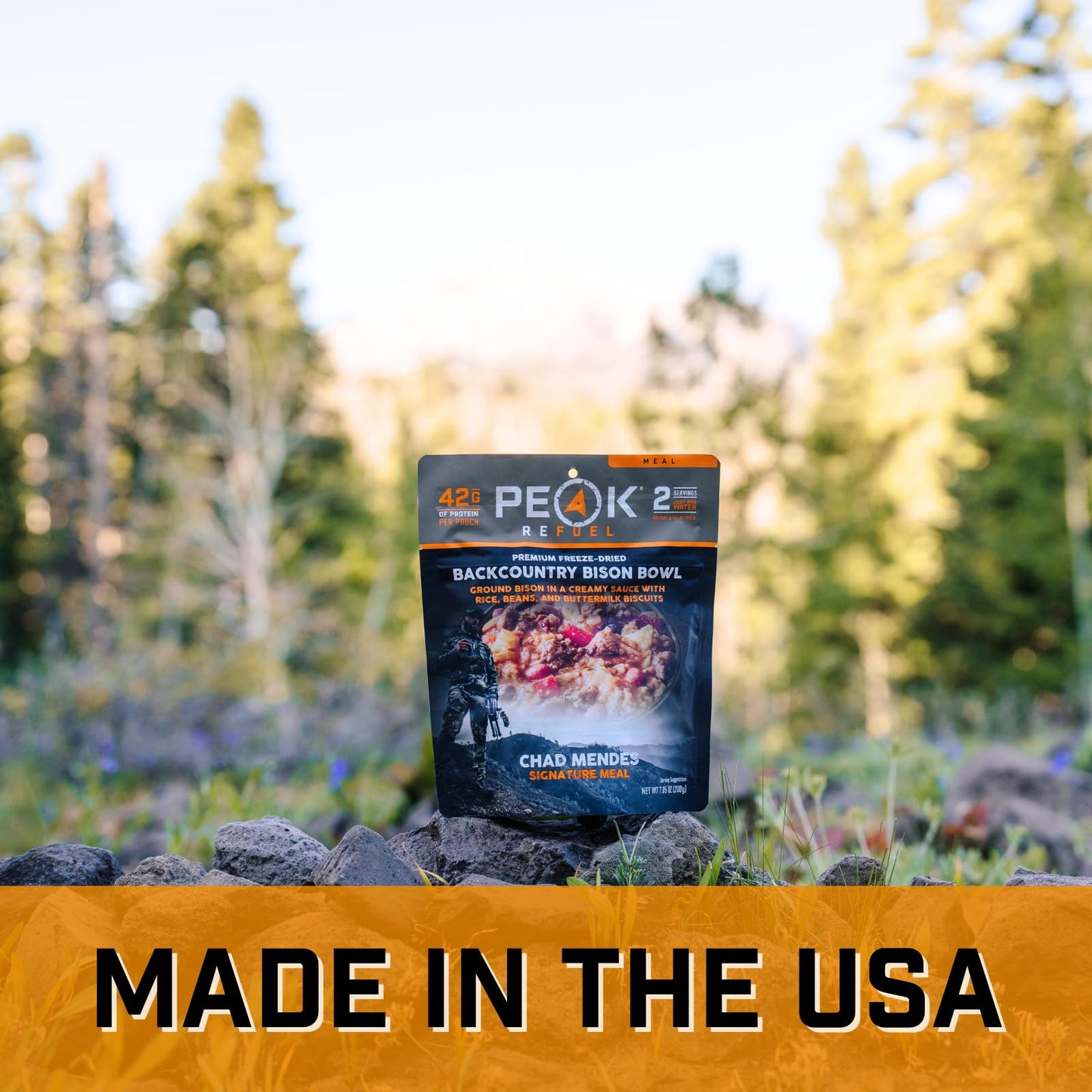 Peak Refuel Backcountry Bison Bowl | Chad Mendes Signature Meal | Premium Freeze-Dried Variety Meals | Hunting, Survival, Campin