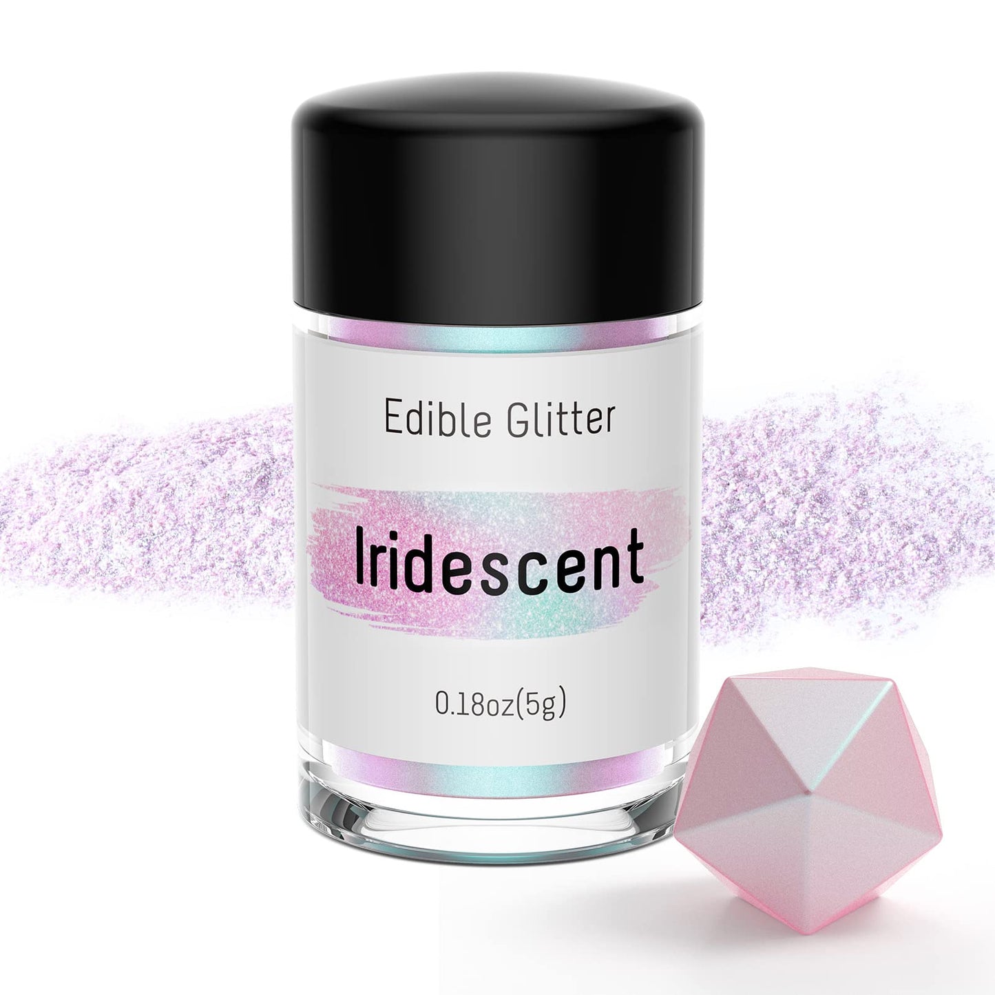 Jelife Prism Powder Edible Glitter - 5g Vegan Metallic Shimmer for Drinks & Cake Decorating, Moonstone Iridescent