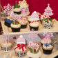 24 Pcs Merry Christmas Cupcake Toppers Glitter Ho Ho Ho Christmas Tree Cupcake Picks Snowflake Cupcake Toppers For Merry Christmas Theme Birthday Party Cake Decorations Supplies