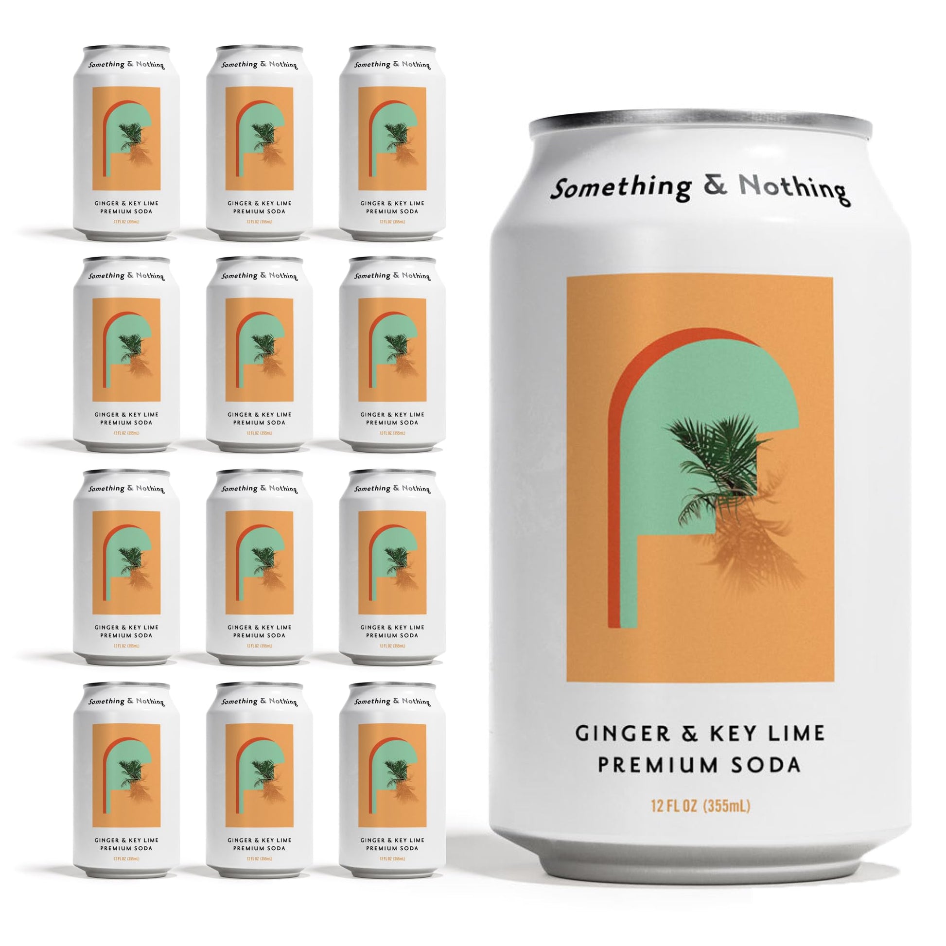 Something & Nothing Ginger & Lime Flavoured Sparkling Water | Lightly Carbonated  Full Flavoured with Added G & Lemon Juice | Vegan & Low Calorie Soda | 12 Fl Oz Cans (Pack of 12)