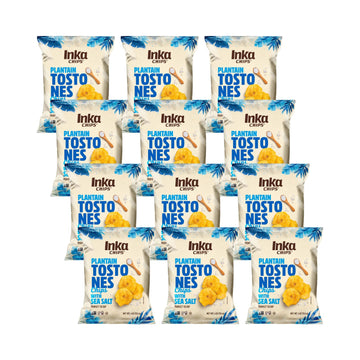 Inka Sea Salt Flavored Tostones Chips, Gluten Free, Non GMO, 4 Ounces (Pack Of 12)