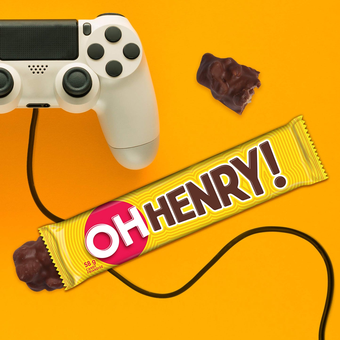 4 Full Sized OH Henry! chocolatey Candy Bars 232g (Imported From Canada)