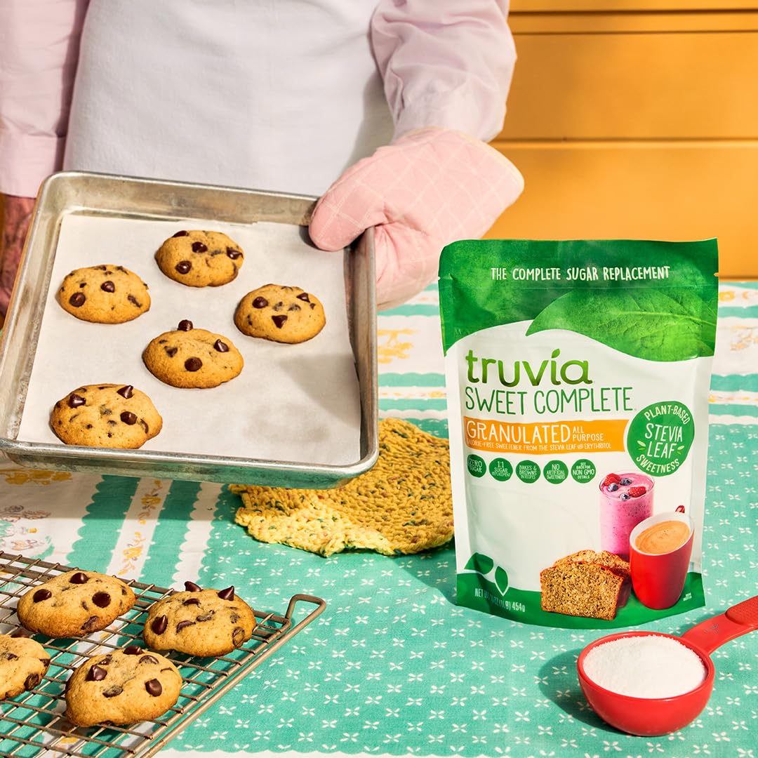 Truvia Sweet Complete Granulated All-Purpose Calorie-Free Sweetener From The Stevia Leaf, 16 Oz Bag (Pack Of 1)