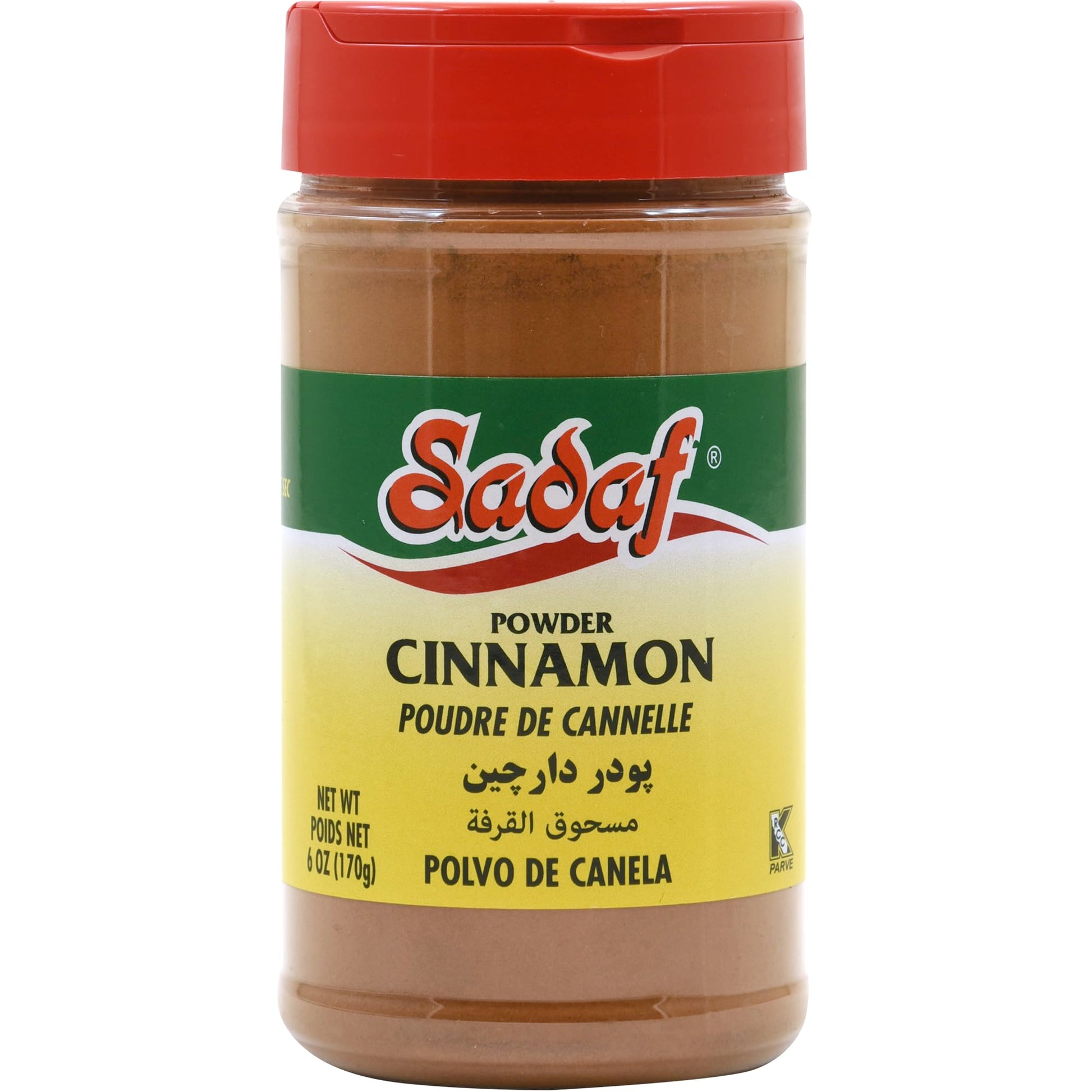 Sadaf Cinnamon Ground - Cinnamon Powder for Cooking and Baking - Canela en Polvo - Kosher - 6 oz Bottle
