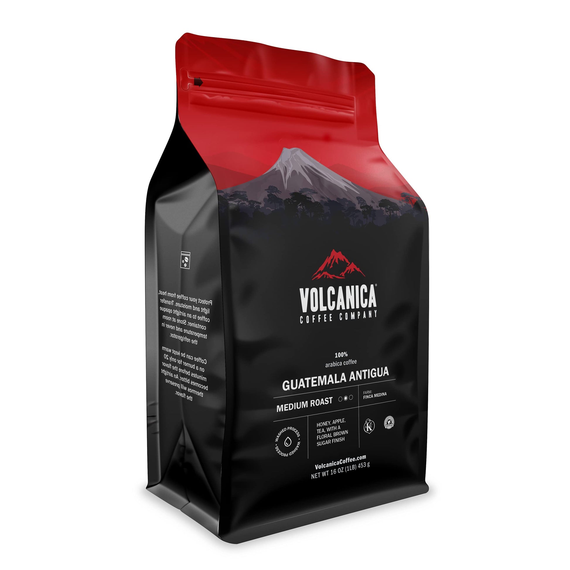 Guatemala Antigua Coffee, Dark Roast Reserve, Ground, Organic, Fresh Roasted, 16-Ounces