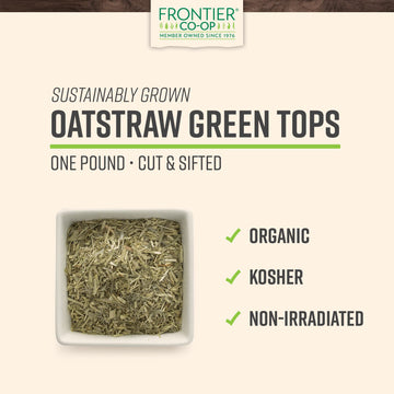 Frontier Co-op Organic Cut & Sifted Oatstraw Green Tops 1lb