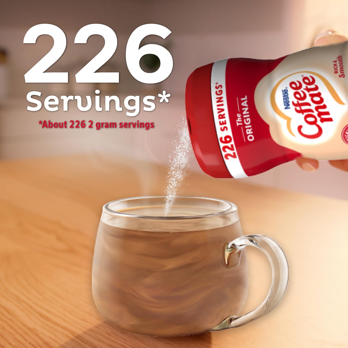 Coffee mate Original Powdered Creamer, 16 oz (Pack of 3) with By The Cup Coffee Scoop