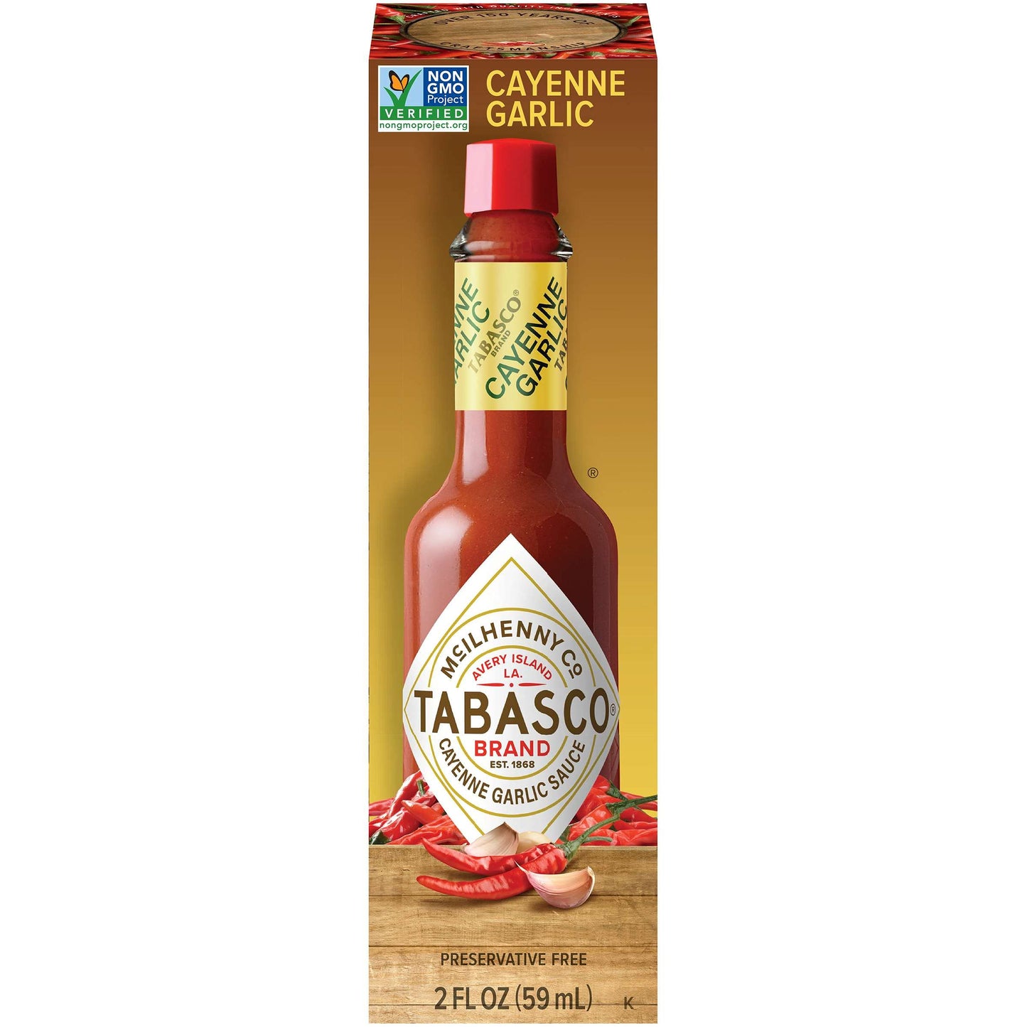Tabasco Cayenne Garlic Sauce, 2 Ounce (Pack Of 3)